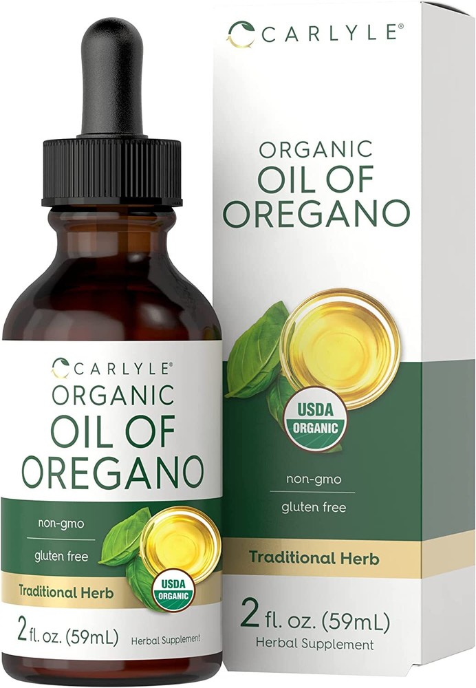 Organic Oil of Oregano | 2 fl oz Liquid | Vegan, USDA Certified  | by Carlyle