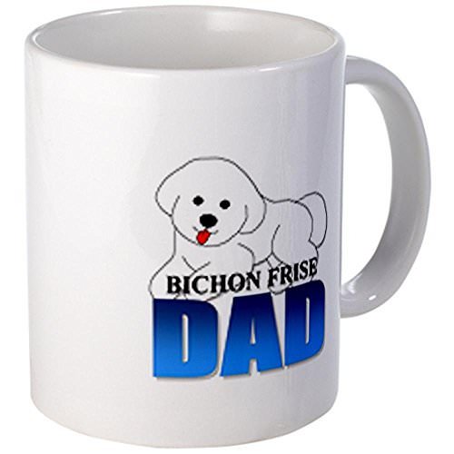 11oz mug - Bichon Frise Dad - Printed Ceramic Coffee / Tea Cup Gift