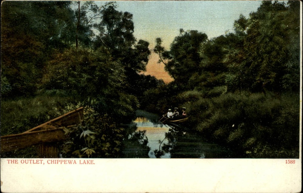 The Outlet Chippewa Lake vintage postcard unposted UDB c1905 x959