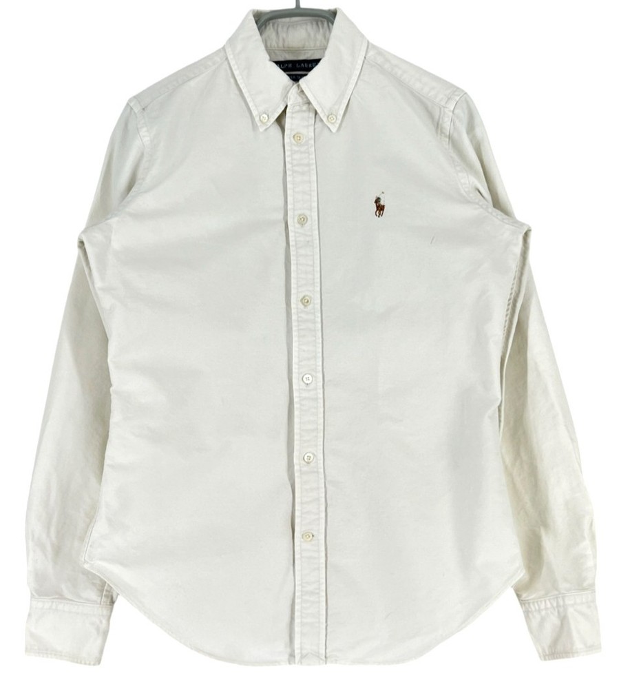 Ralph Lauren Women Super Slim Fit Long Sleeve Casual Shirt Size 6 - M