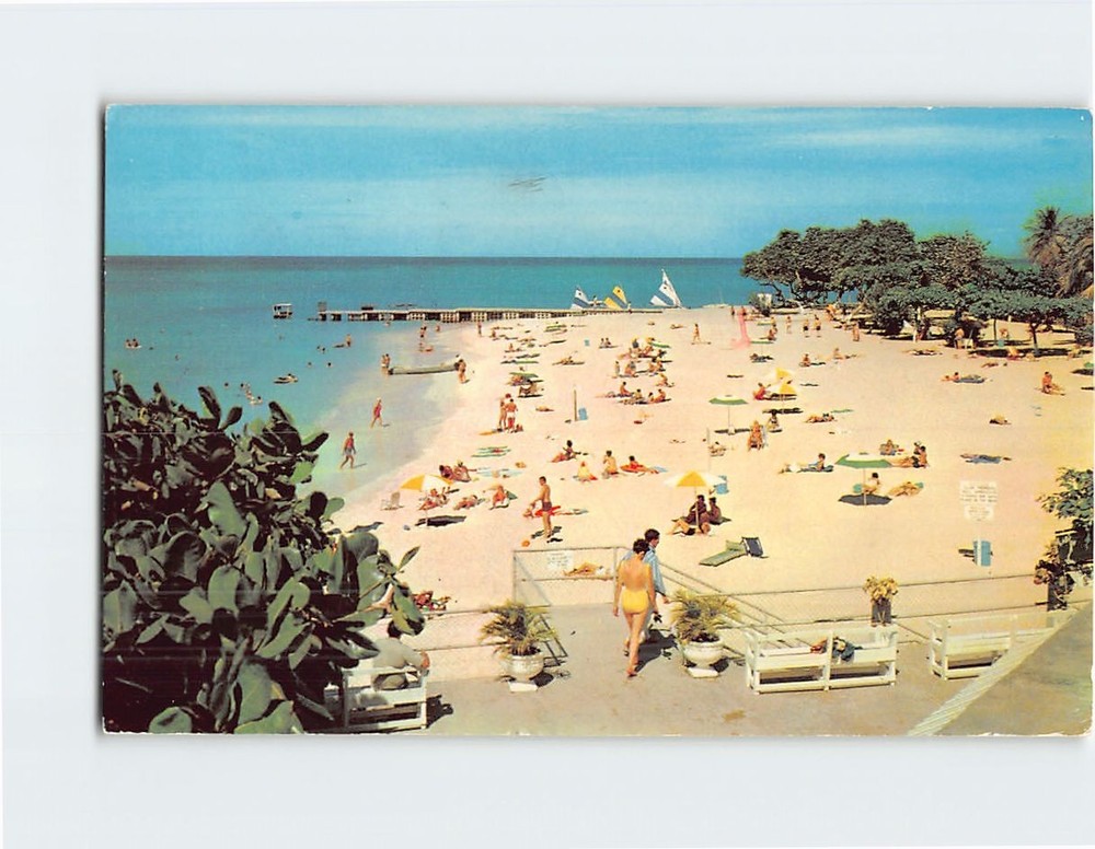 Postcard The world famous Doctors Cave Beach Montego Bay Jamaica