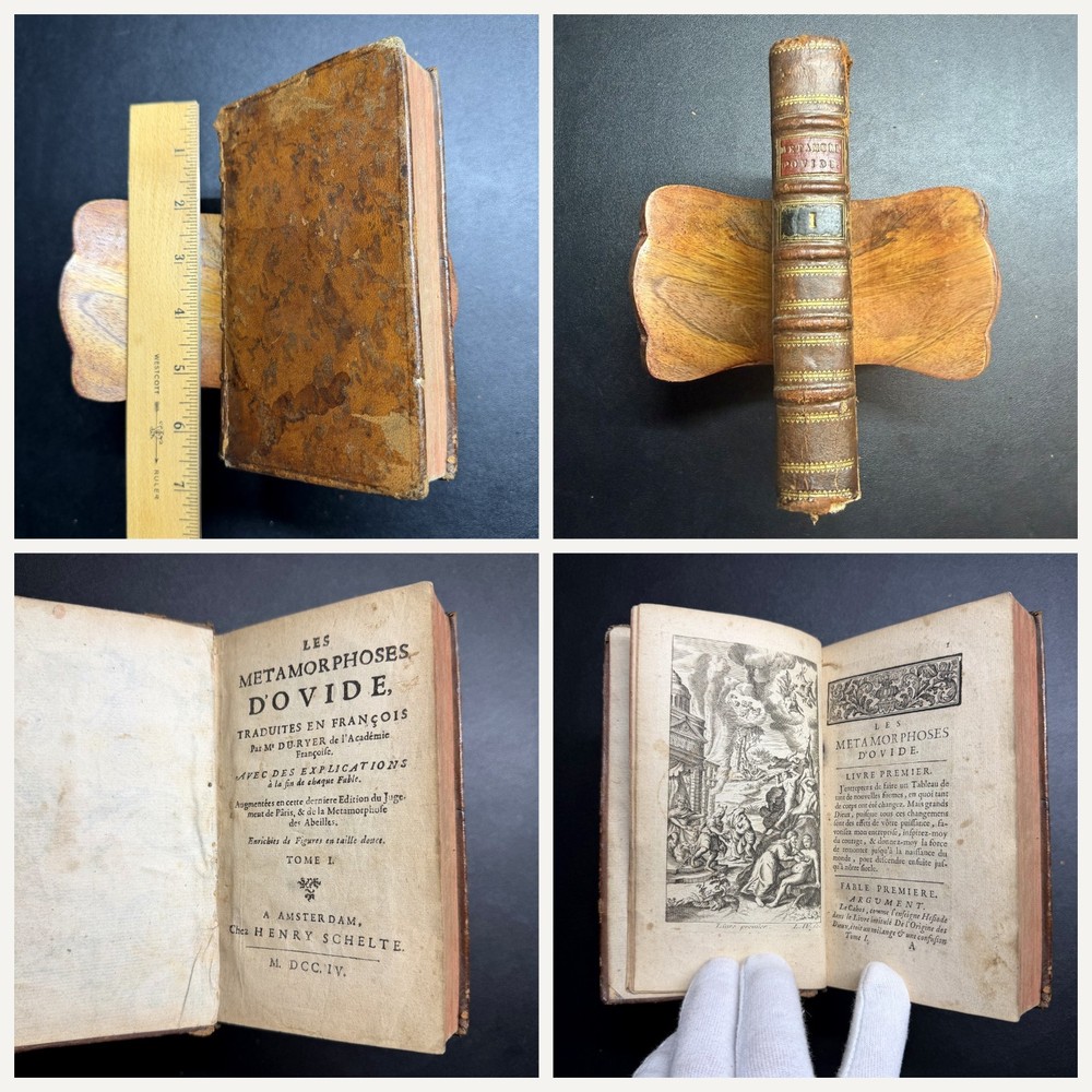 1704 Ovid Metamorphoses in French, Du Ryer, Engraved Plates, Vol 1