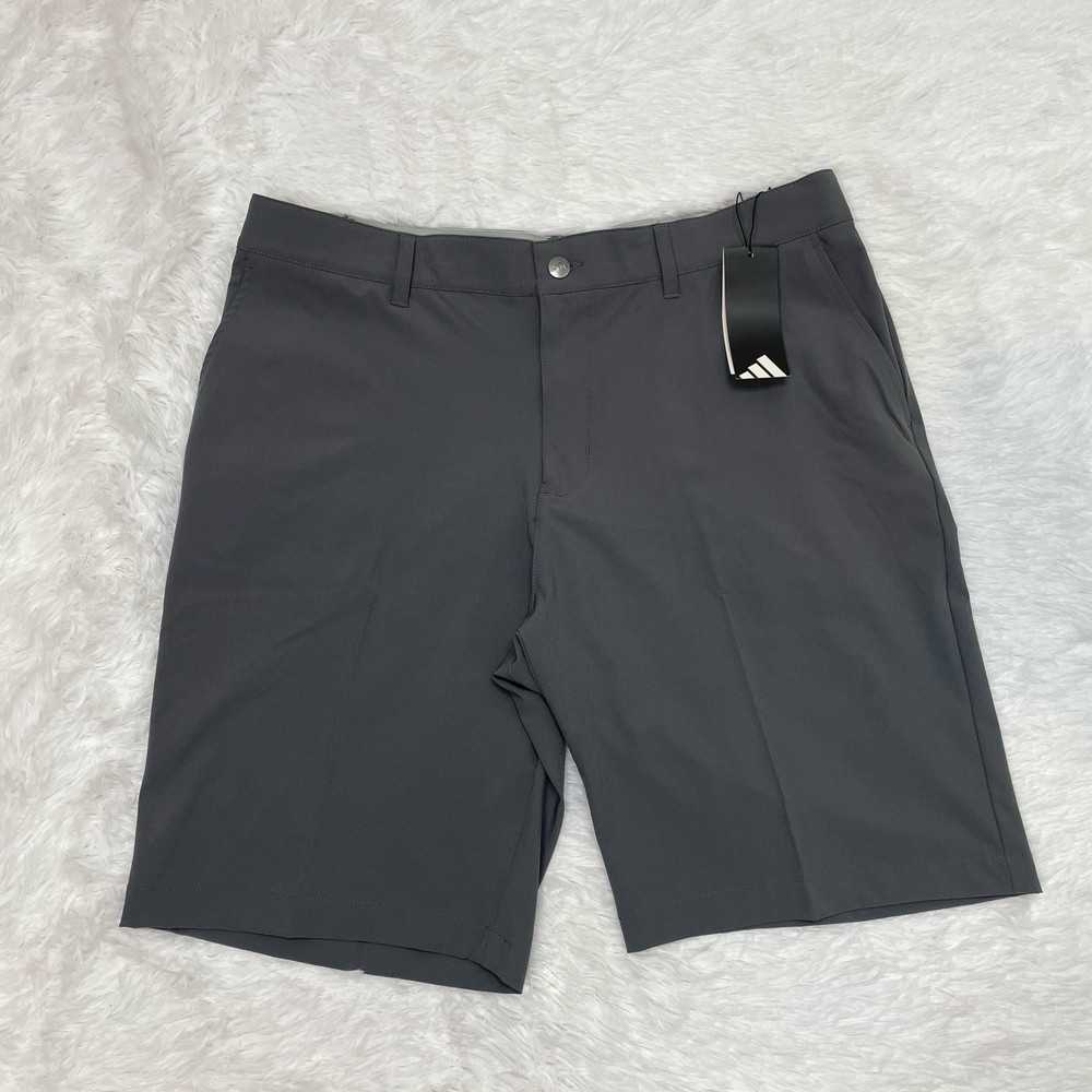 Adidas Men’s Woven Shorts Size 38 38x10 Gray Golf Stretch Pockets Preppy New NWT
