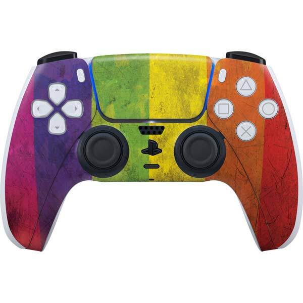 PRIDE PS5 Controller Skin - Distressed Rainbow Flag