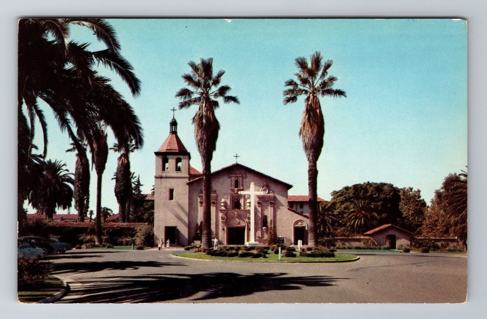 Santa Clara CA-California, Mission Santa Clara De Asis Souvenir Vintage Postcard