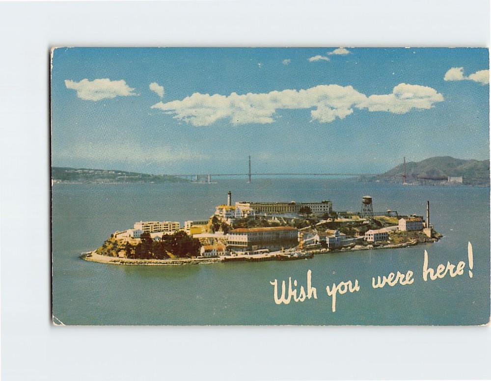 Postcard Wish you were here! Alcatraz Island San Francisco California USA