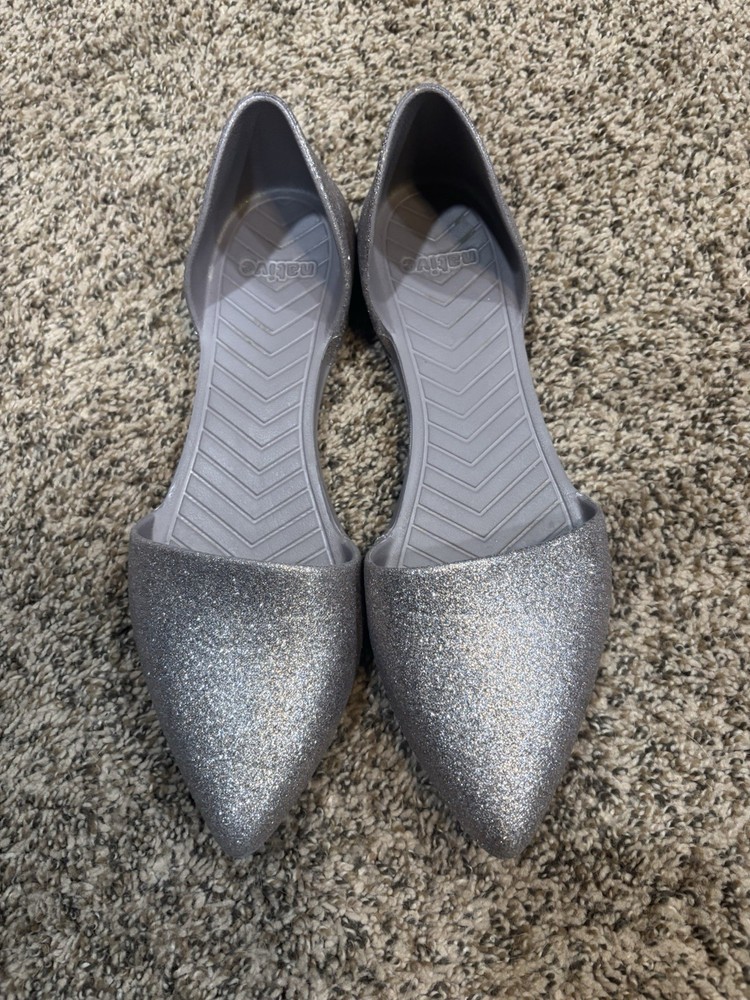 Women’s Native Purple Sparkly Slip On Flats Size 8