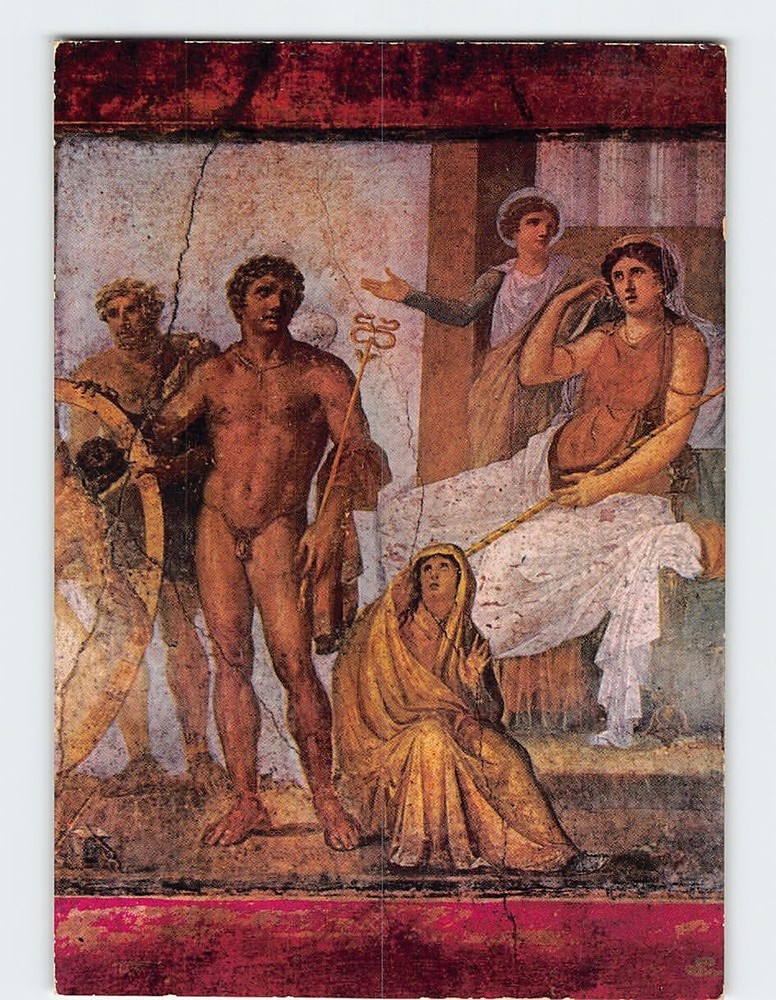 Postcard The Punishment of Ixion Fresco House of Vetti Pompeii Italy
