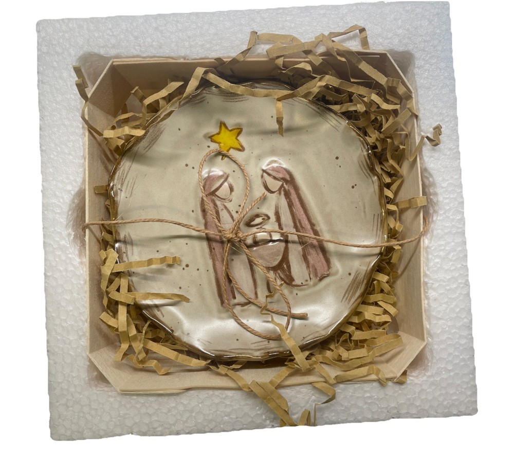 Mud Pie Holy Family Trinket Dish , Candy, Nuts New In Original Box