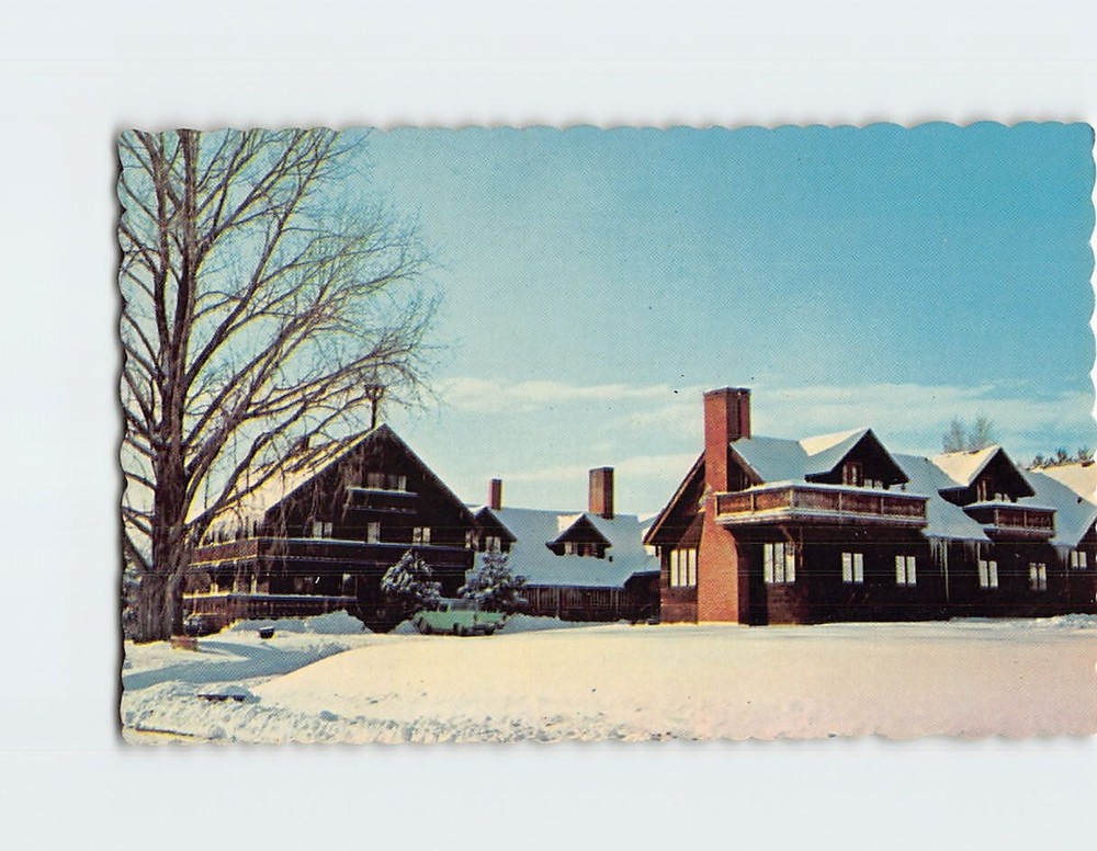 Postcard Winter Scene Trapp Family Lodge Stowe Vermont USA