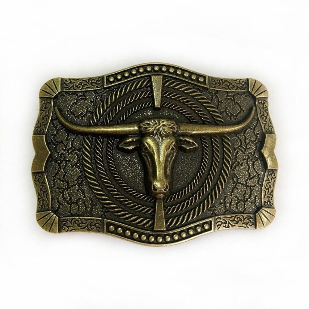 Western Cowboy Belt Buckle Men & Women USA Retro Rodeo Casual Wear Bull Roping