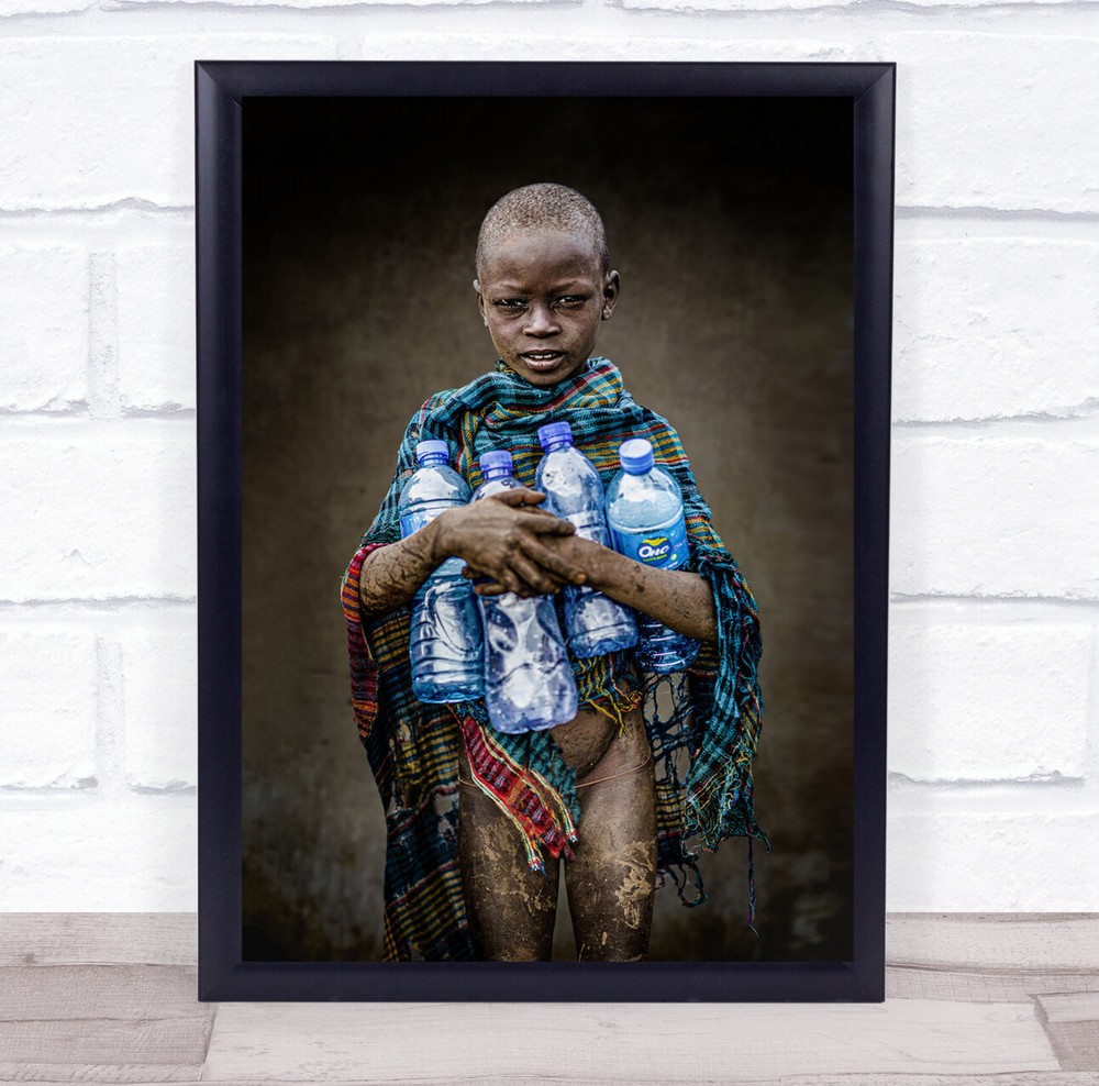 Water Clean Bottle Bottles Plastic Documentary Africa Carry Wall Art Print