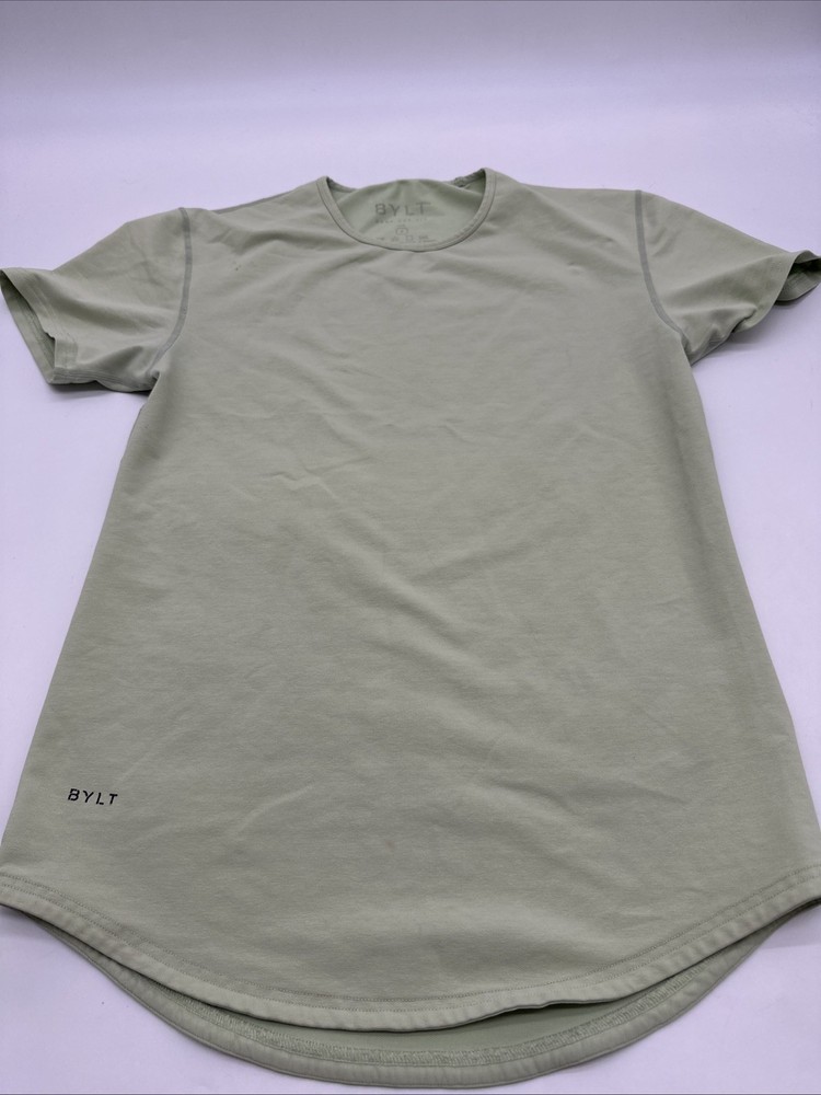 BYLT Drop Cut T-Shirt Men’s Small Green Solid ..#33510