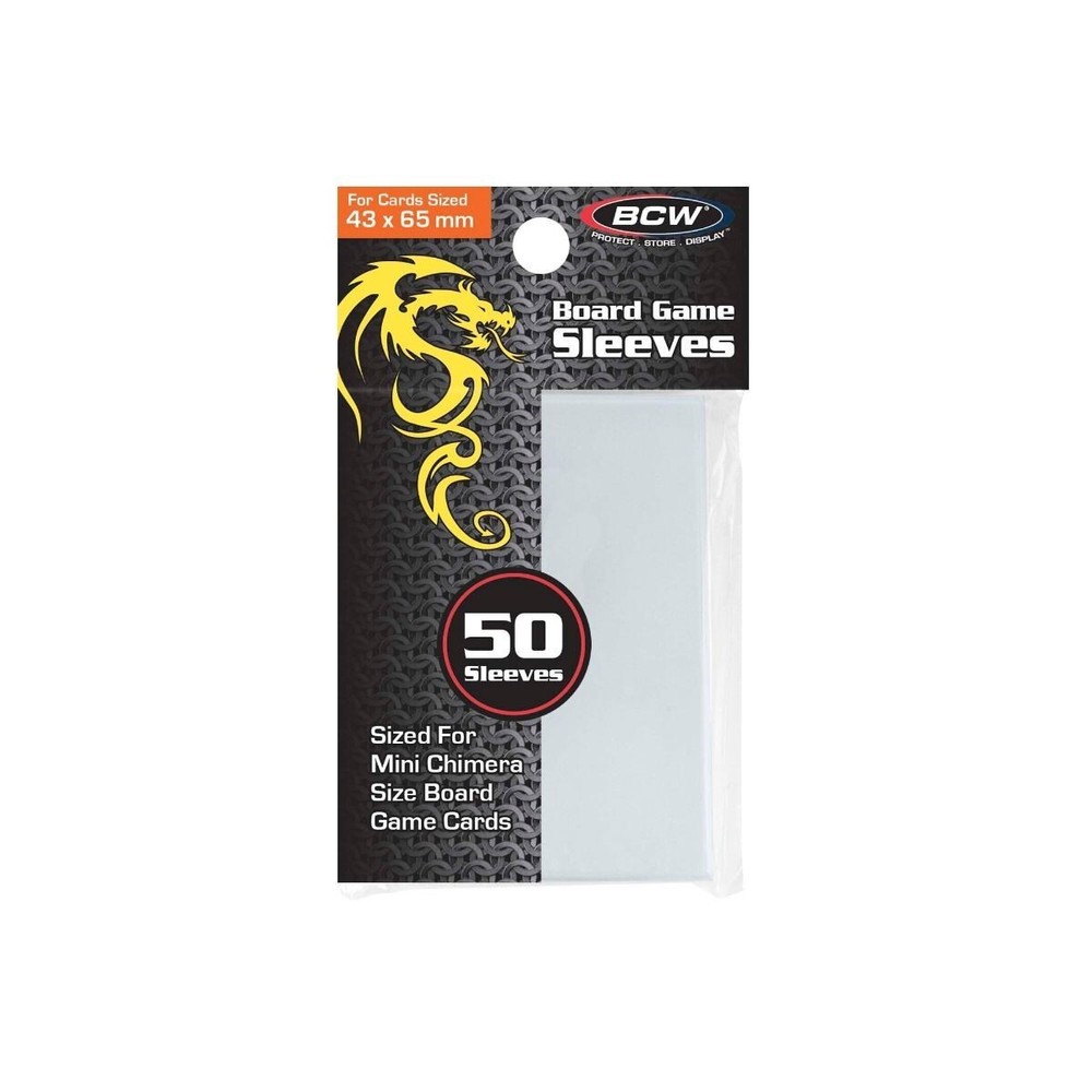 BCW Board Game Sleeves 43 x 65mm 250 Acid Free Long Term Protection Storage Bags