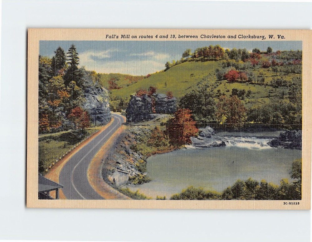 Postcard Fall's Mill West Virginia USA