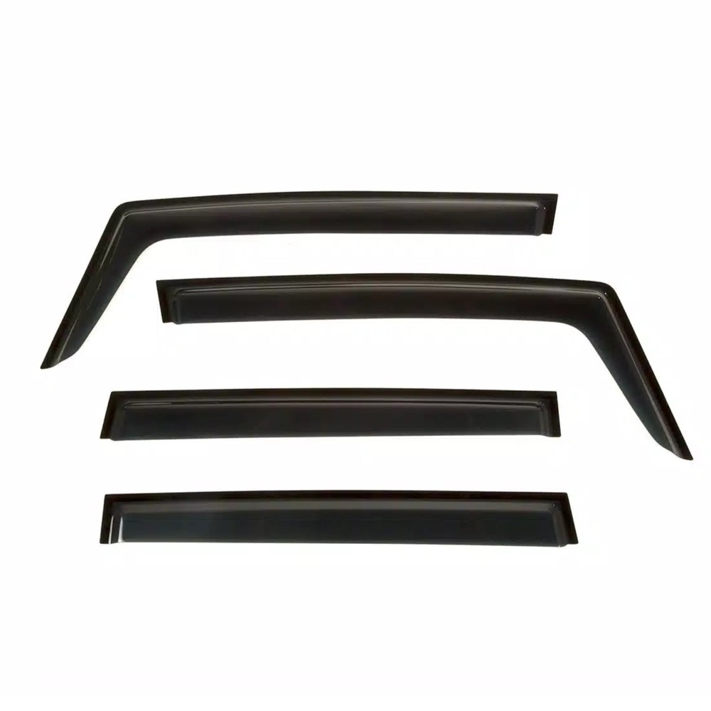 Rugged Ridge Front & Rear Matte Black Window Rain Deflectors for 15-18 Renegade