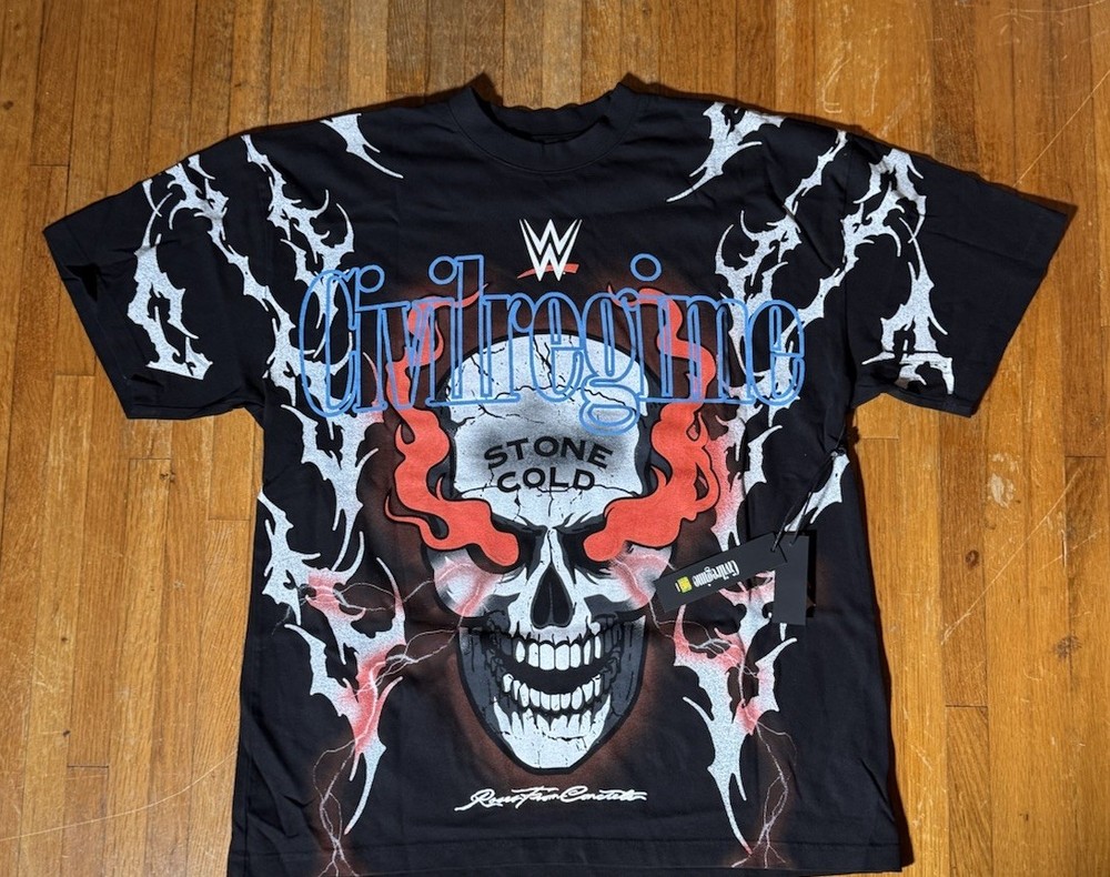 Civil Regime WWE Stone Cold Steve Austin 3:16 Men’s Black T-Shirt M Streetwear