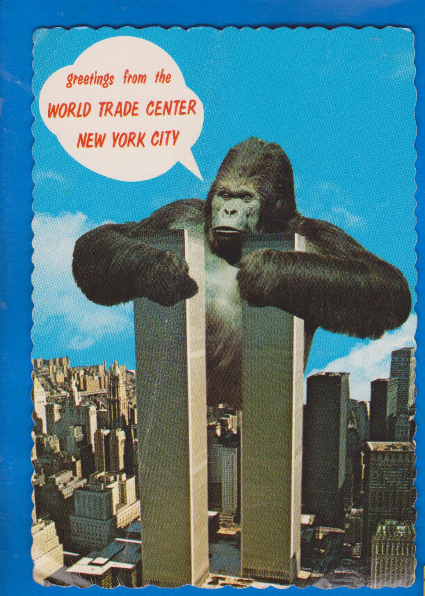 New York City NY 1978 used Postcard, Greetings From World Trade Center King Kong