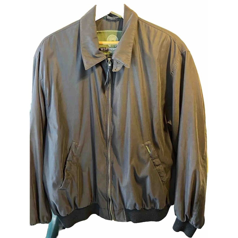 Weatherproof Men’s XL Navy Long Sleeve Full Zip Cotton Poly Windbreaker Jacket