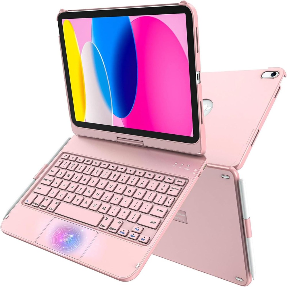 GGH Rose Gold Multi-Touch Keyboard Case for iPad 10th Gen