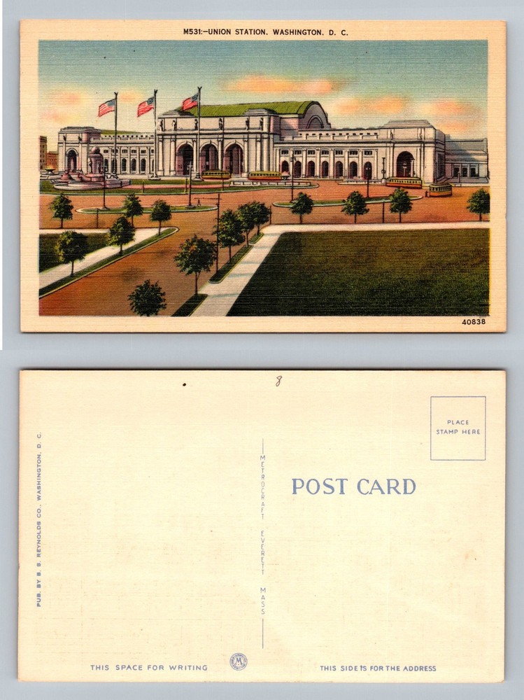 Washington, DC-District of Columbia, Union Station Front View Vintage Postcard