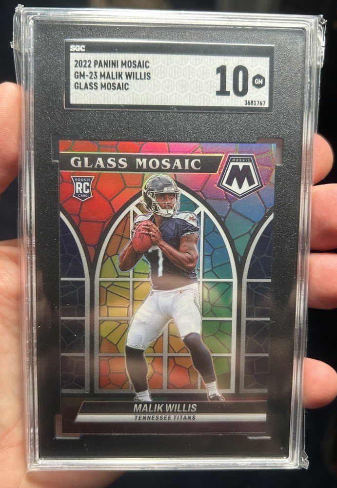 2022 Panini Mosaic MALIK WILLIS Glass Mosaic RC SGC 10!