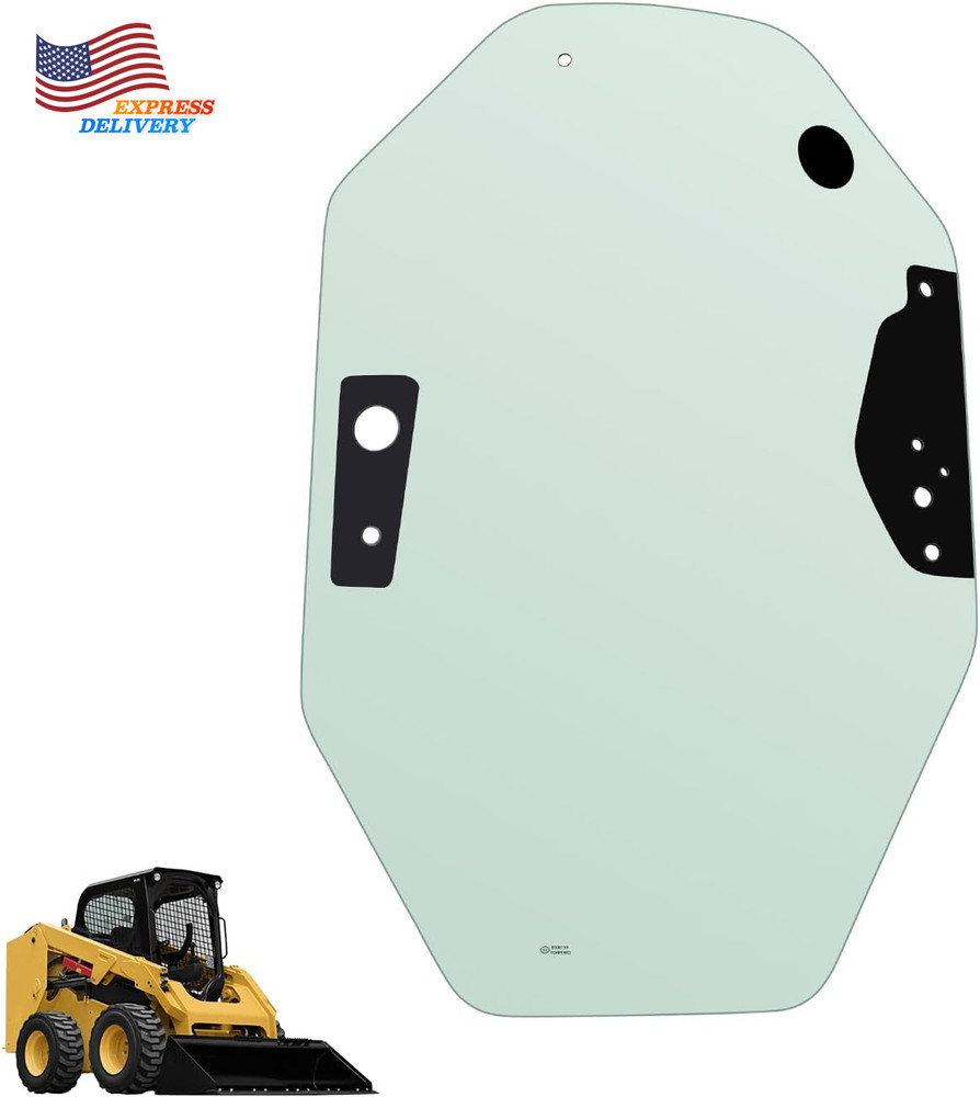 258-4071 2584071 Front Door Glass for Caterpillar Skid Steer CAT Loader