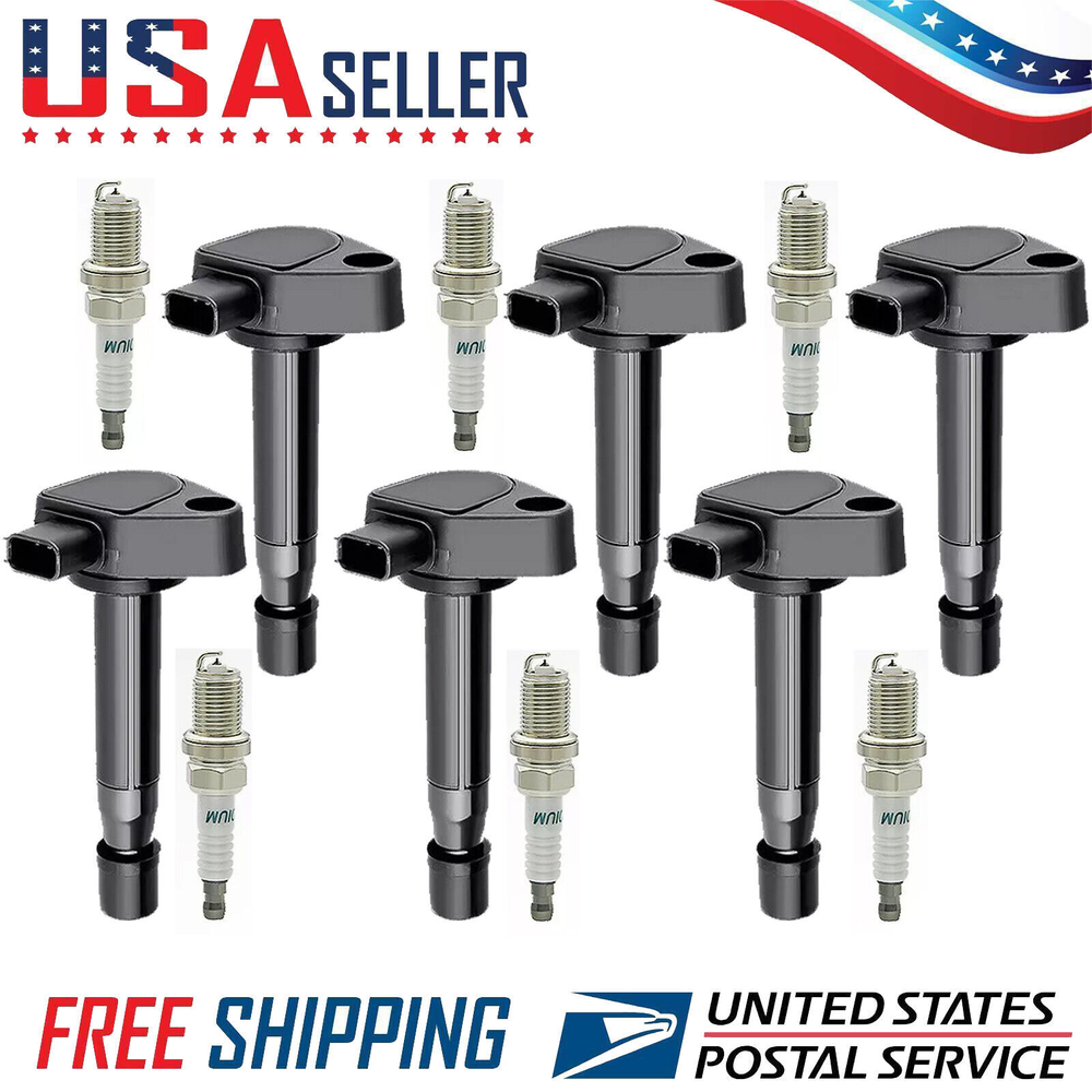 6X Ignition Coil & Spark Plug Kit for Honda Accord 3.2L 3.5L 3.7L V6 UF242
