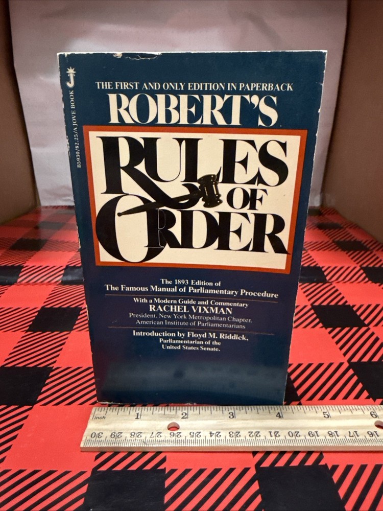 Robert Rule of Order by Henry M. Robert (1980, Trade Paperback) Vintage