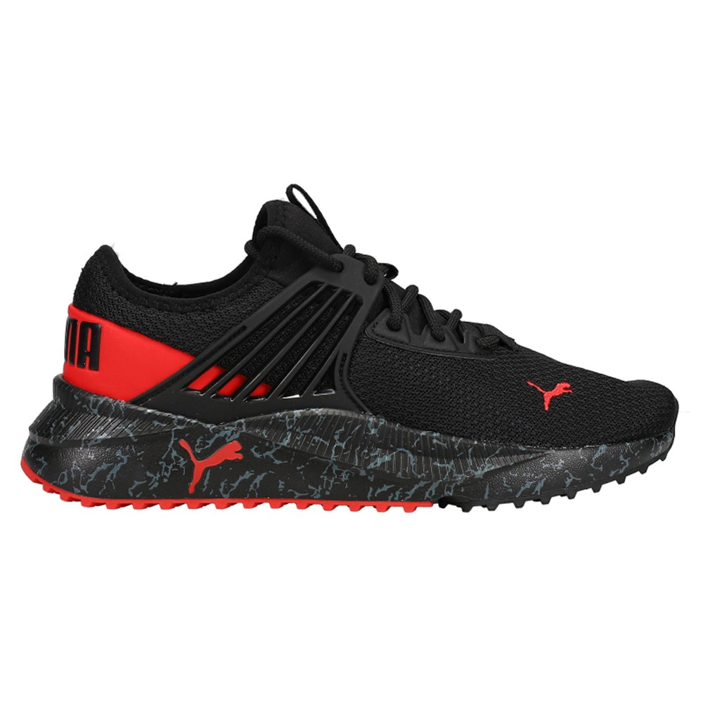 PUMA Pacer Future Marbleized Lace Up  Mens Black Sneakers Casual Shoes 386819-01