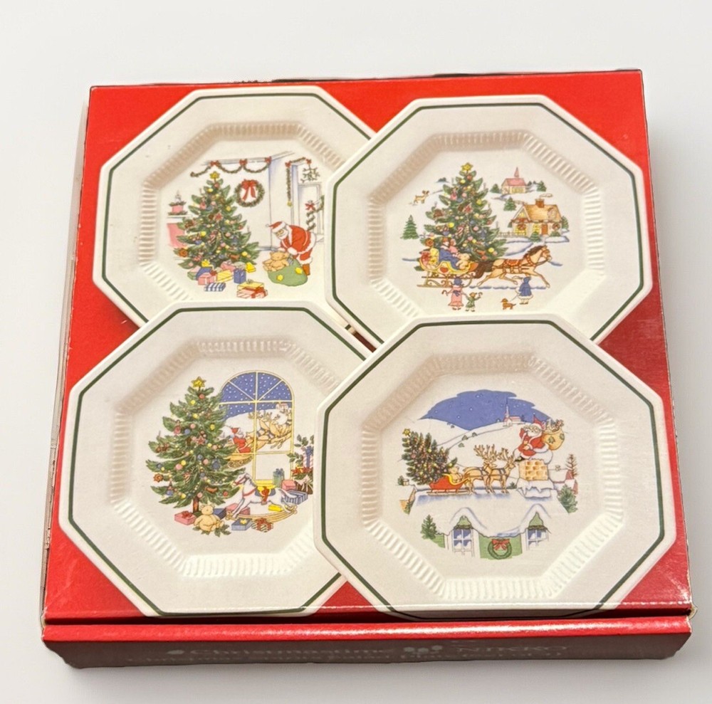 Set of 4 Nikko Christmastime Octagon 8