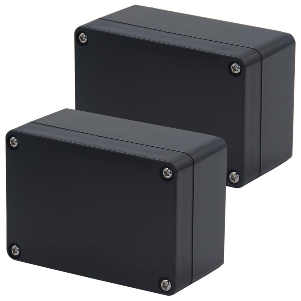 2 ABS Plastic Black Electrical Boxes IP65 Waterproof DIY Electronic Junction-image