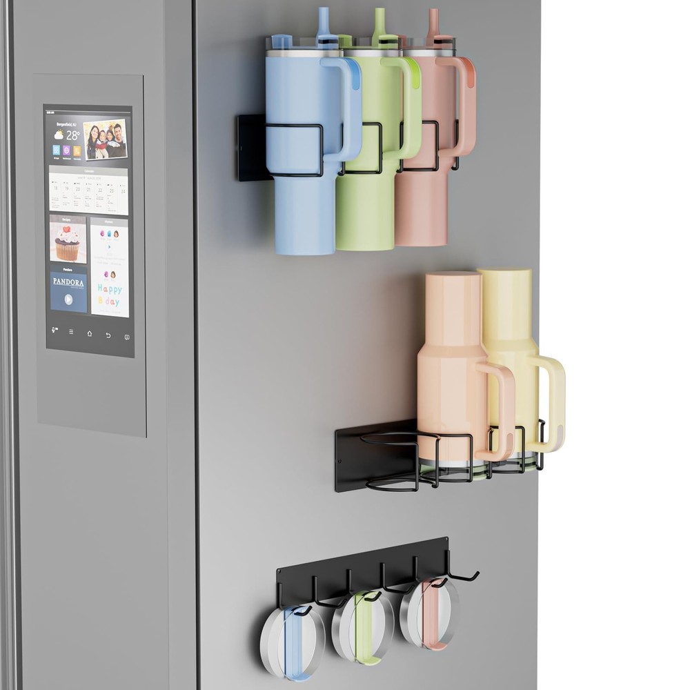 Magnetic Water Bottle Holder for Stanley 40 oz with Handle Storage Organizer