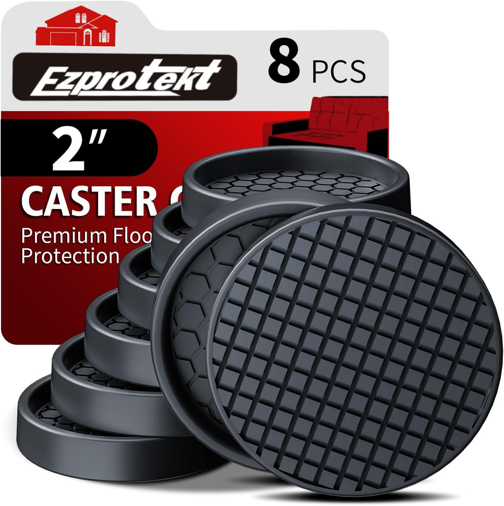 2” Non Slip Furniture Pads Coasters for Hardwoods Floors, 8 Pcs round Non Skid R