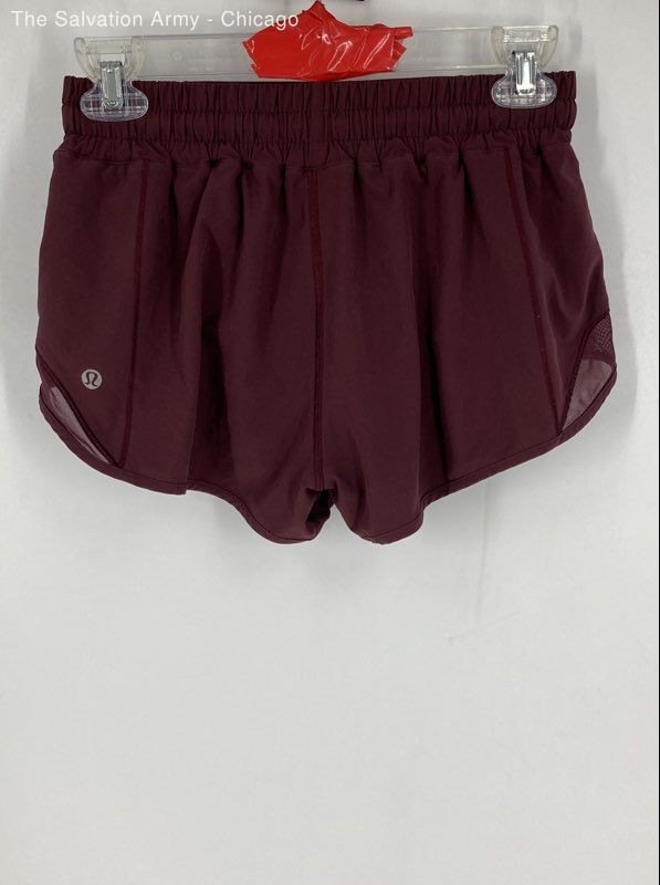 Lululemon Womens Maroon Elastic Waist Activewear Athletic Shorts Size XS