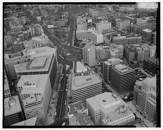Washington DC Vermont Avenue Aerial View L P Streets NW 1900s Cityscape