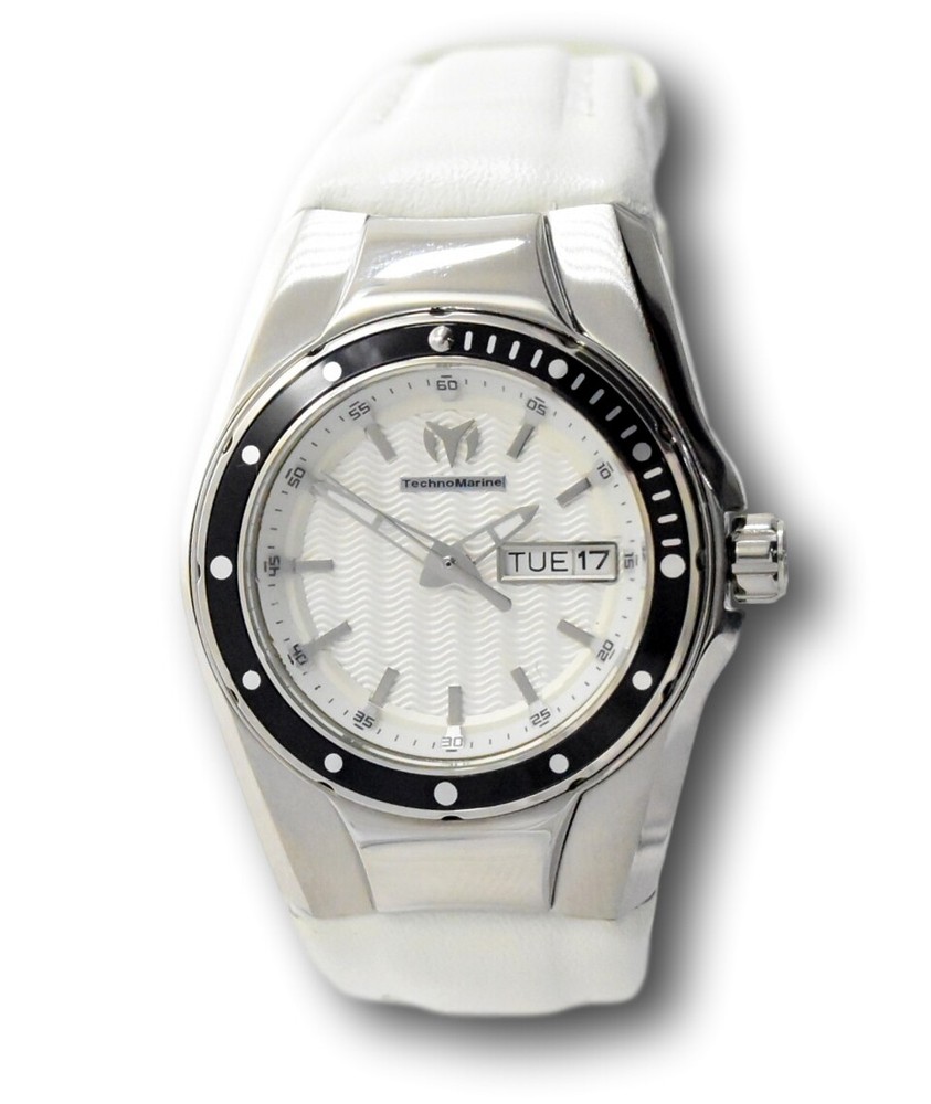 Technomarine Cruise Women's 36mm White Leather Quartz Watch TM-115389