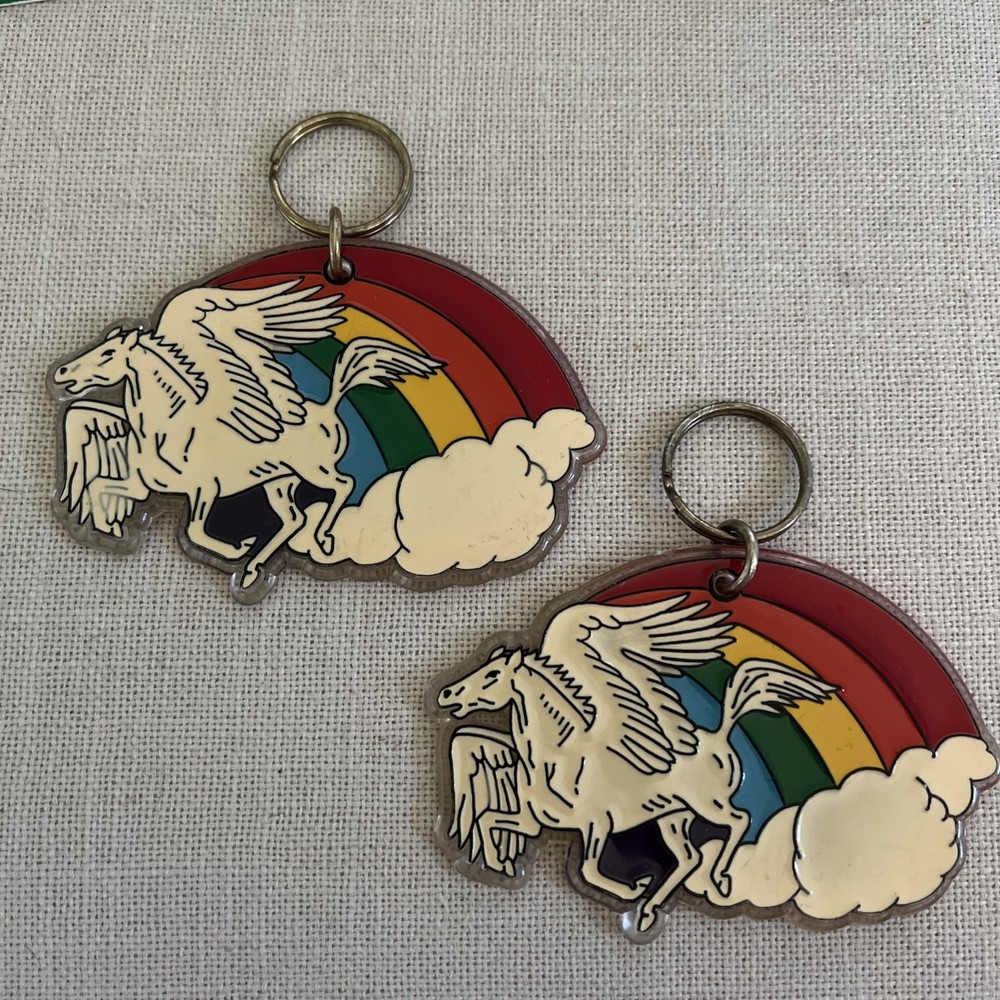 1 Vintage Pegasus Key Chain Mirror SWIB Taiwan