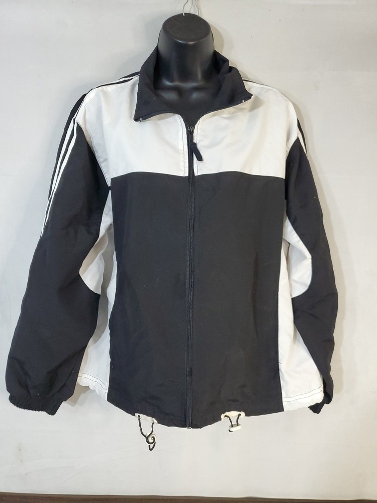 Vtg Anthony Richards Track Jacket Full Zip Striped Women's Size Petite Large PL