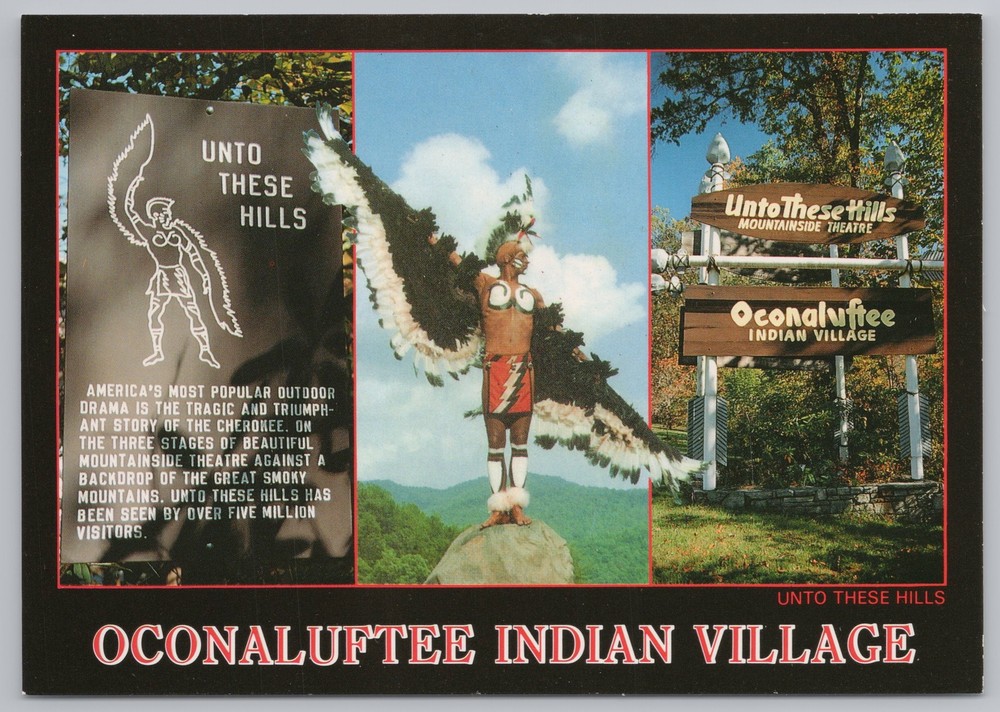 Native Americana Indian~Oconaluftee Indian Village~Cherokee NC~Continental PC