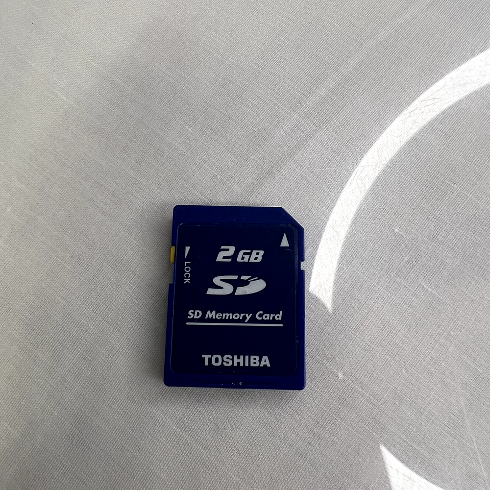 Blue Toshiba 2 GB SD Digital Memory Card