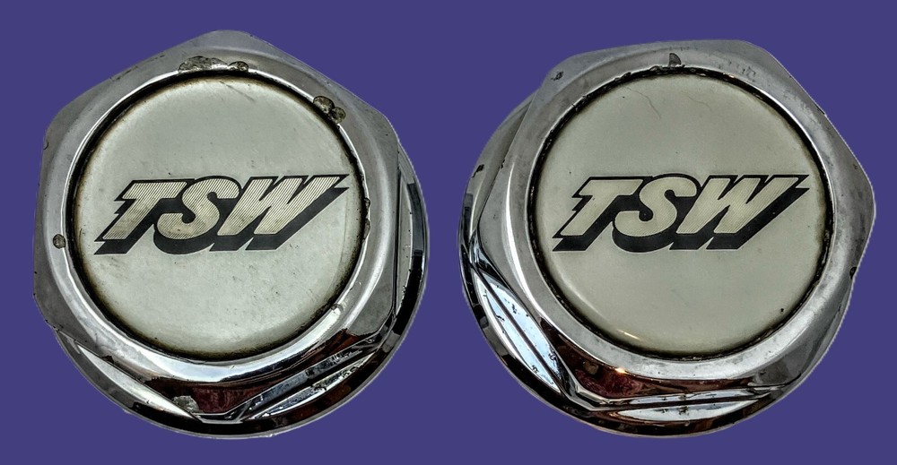 Set of 2 TSW Wheels Silver Hexnut Custom Wheel Center Cap