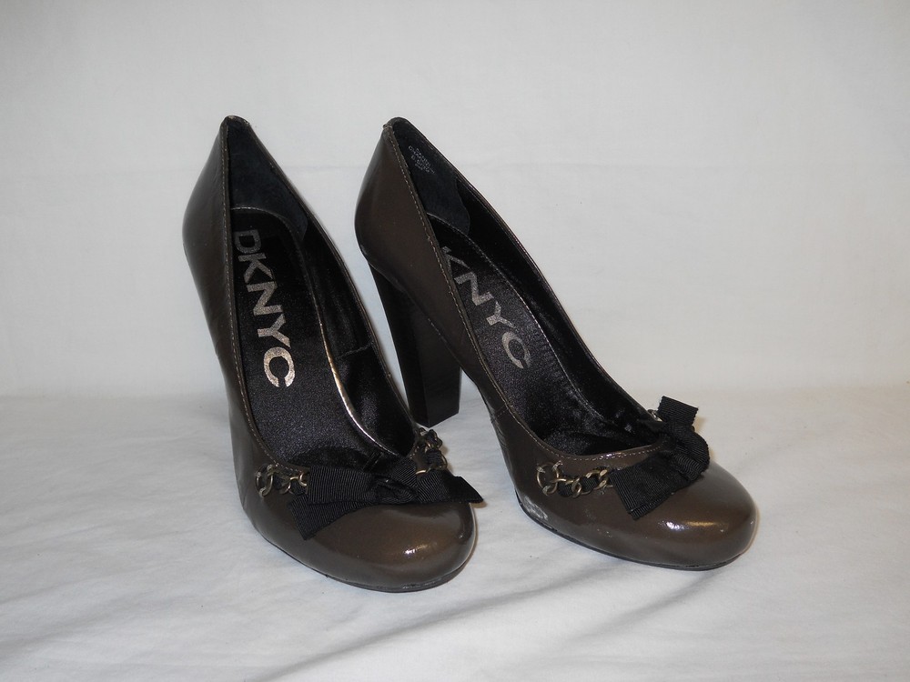 DKNYC DKNY New Womens Danni Brown Patent Heels 8.5 M Shoes