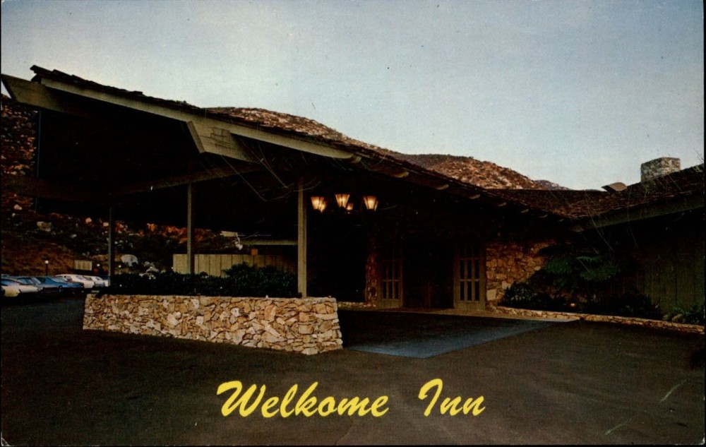 Welkome Inn Restaurant ~ Escondido California ~ Lawrence Welk ~ vintage postcard