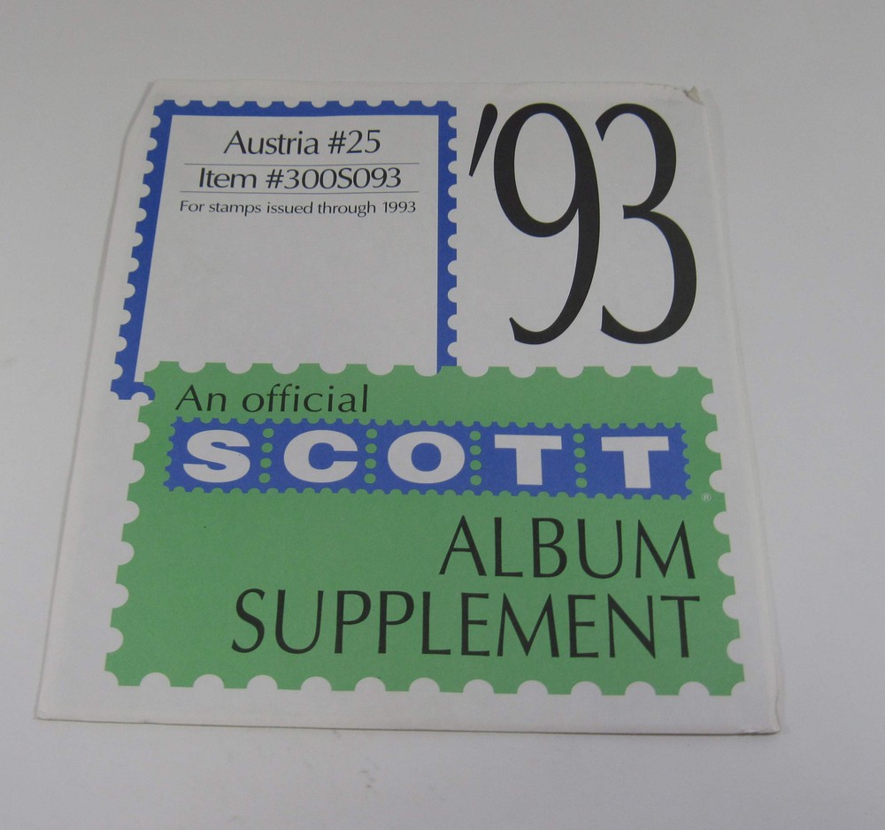 Scott Austria #25 1993 Sealed Supplement Item #300S093 Stamp Album Pages