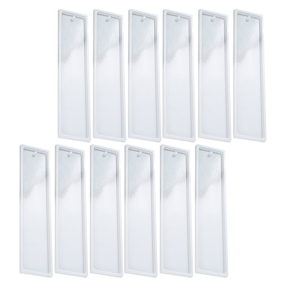 12-Piece Silicone Bookmark Mold for DIY Resin Jewelry and Craft Ornaments