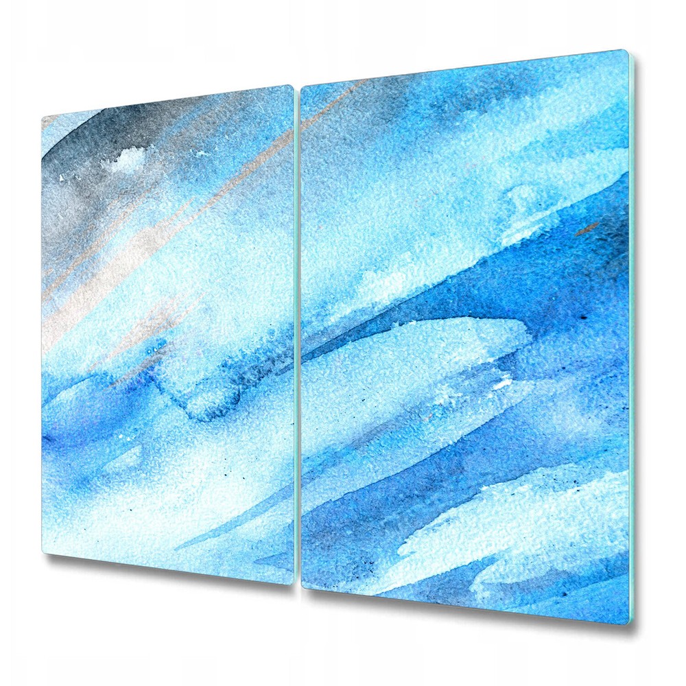 Glass Chopping Board Cold Splash abstract Watercolour vintage pastel 2x30x52