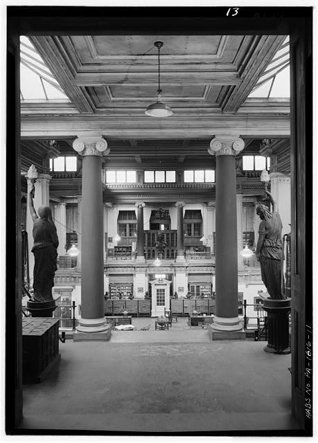11. General View Of Library Interior, Main Room, From Gallery, Looking North -