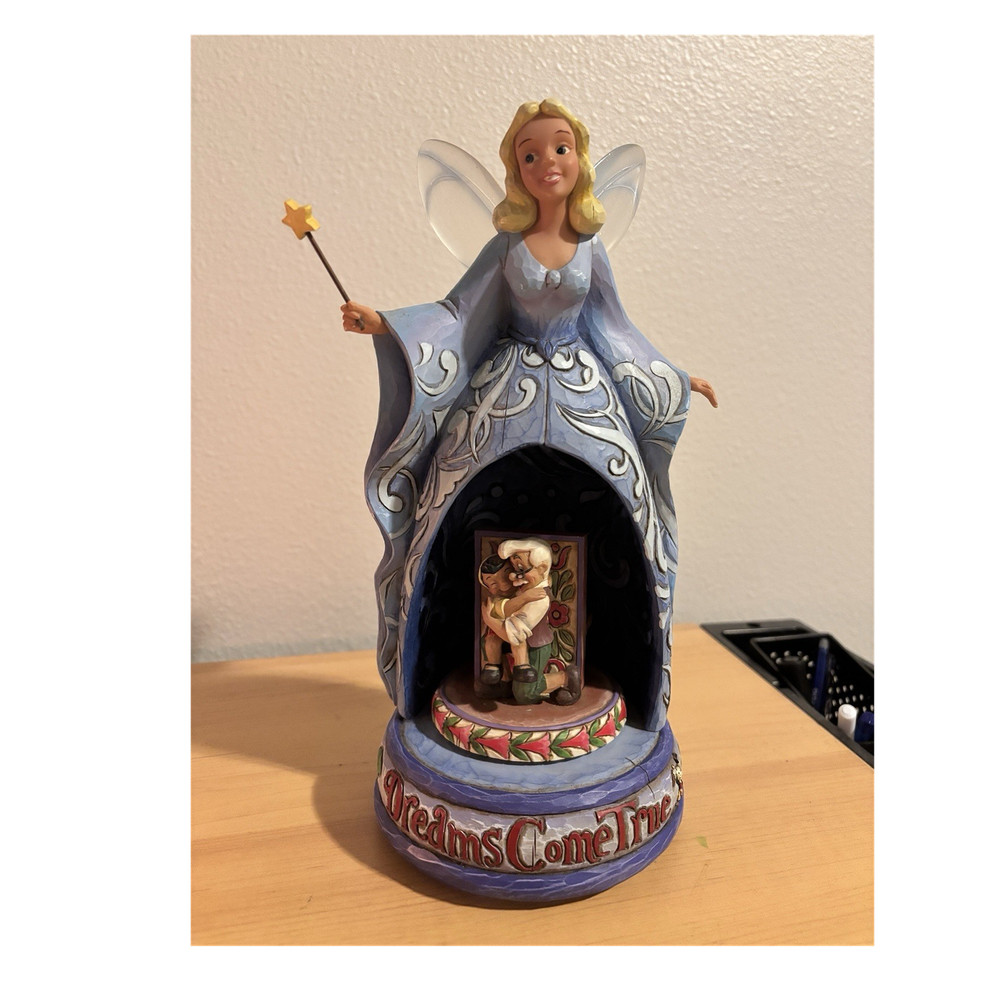 Jim Shore Disney Fairy Godmother Dreams Come True Figurine Pinocchio Scene