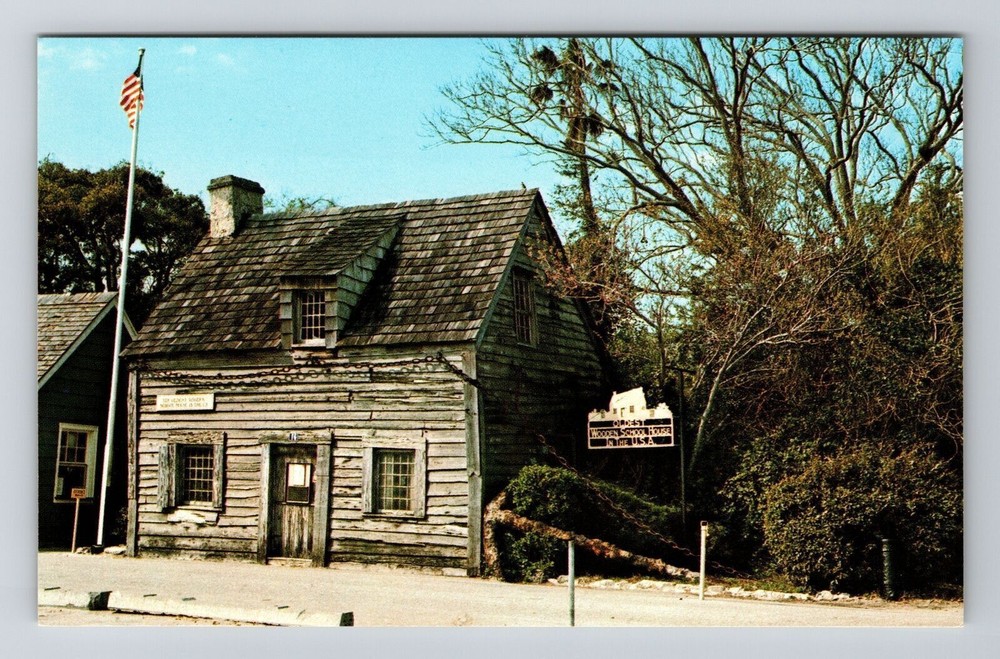 St. Augustine FL-Florida, Oldest Wooden School House, Vintage Postcard